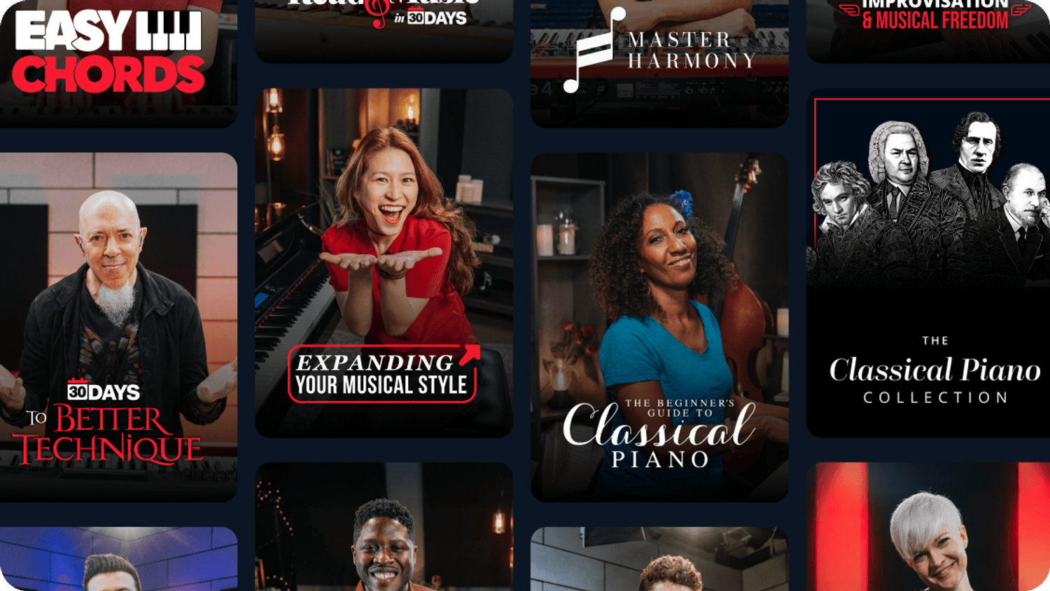 <strong>Step-by-step video lessons <br class="hidden lg:block">taught by world-class teachers </strong>