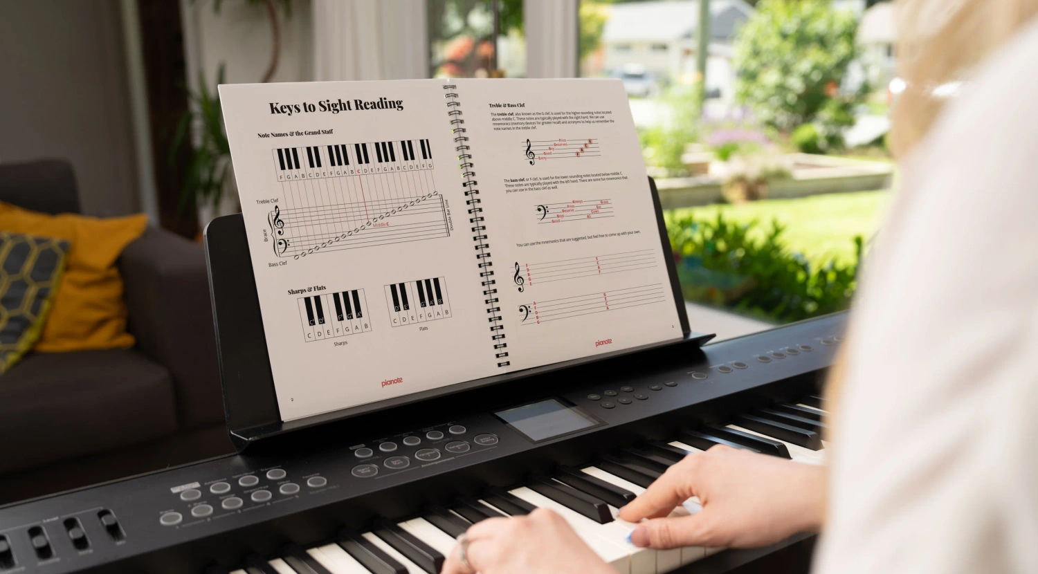 Piano and Reading Music Book
