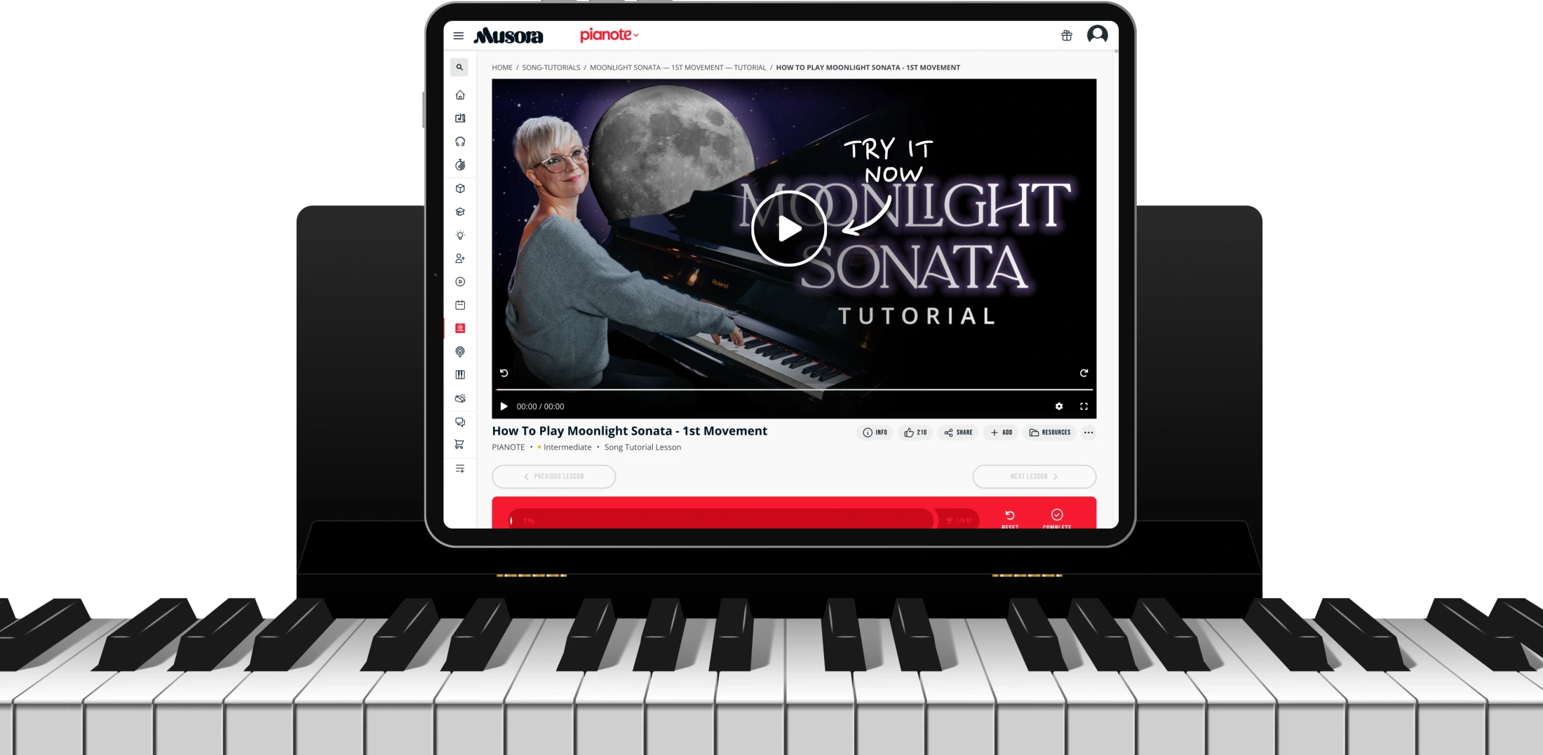 tablet piano