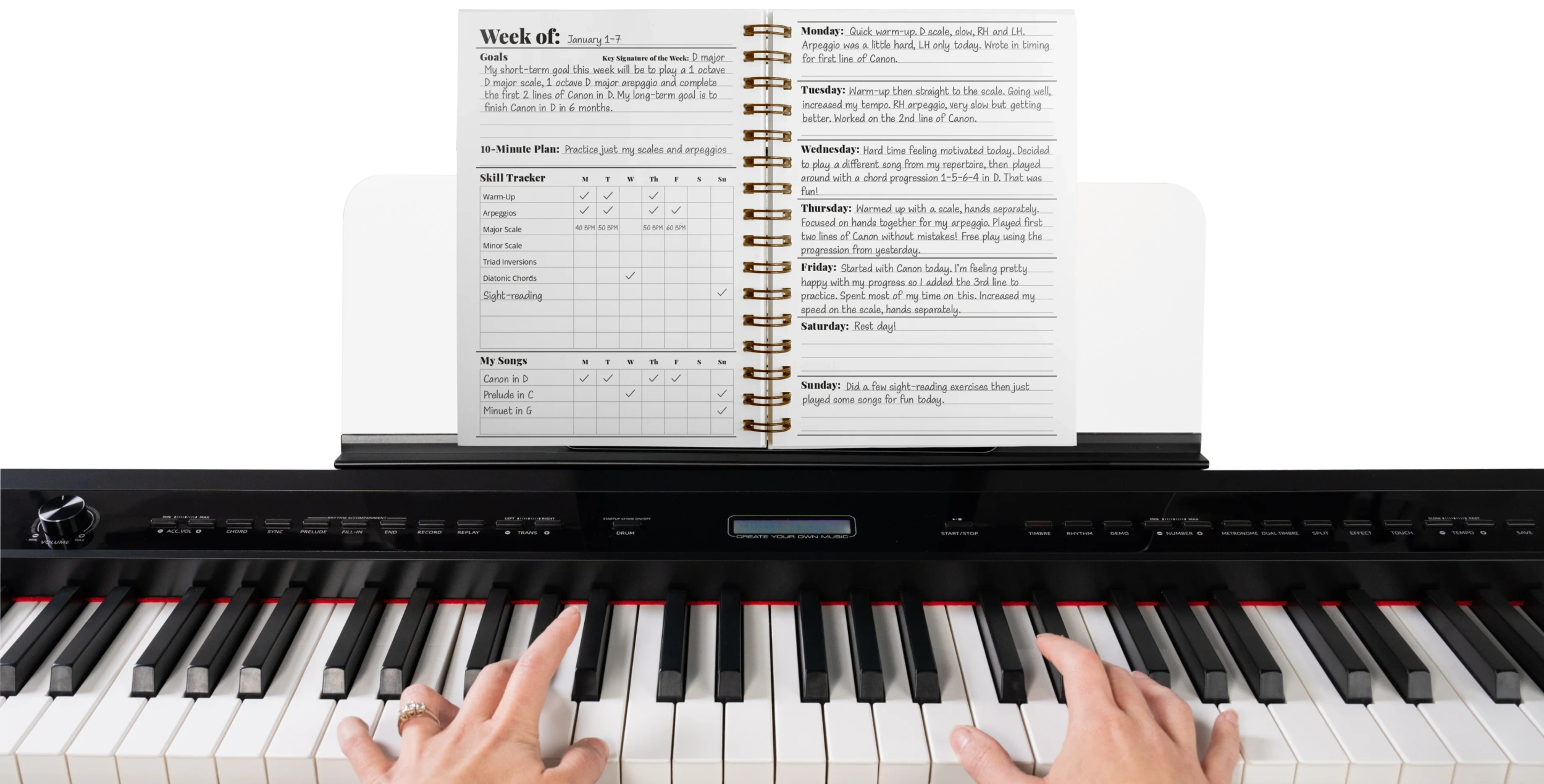 tablet piano