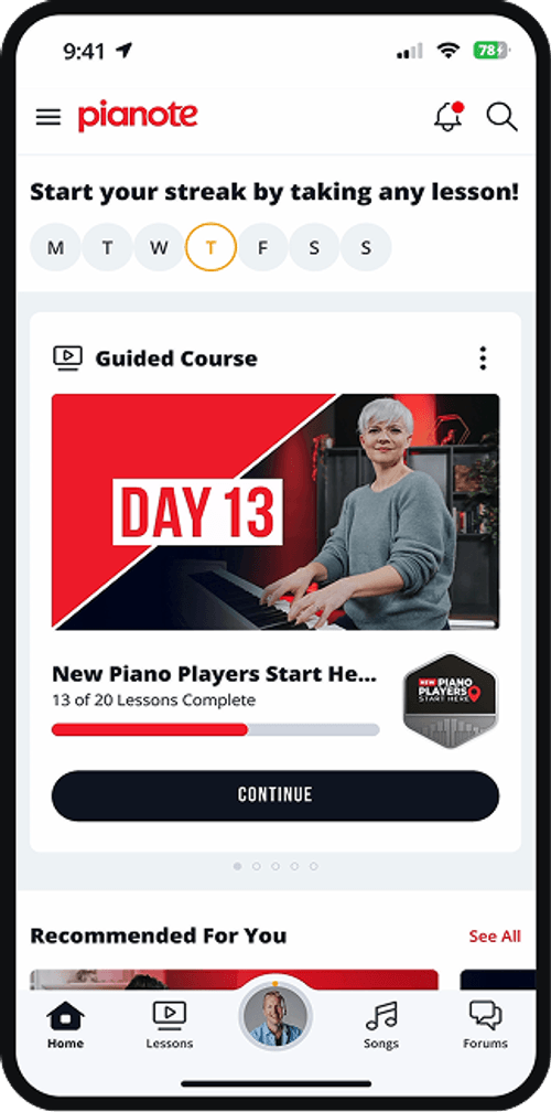 The Musora app on a phone