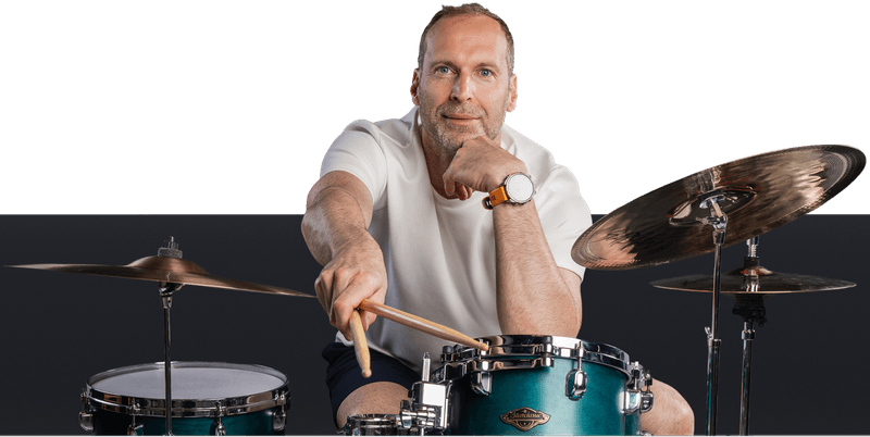 Petr Čech playing drums