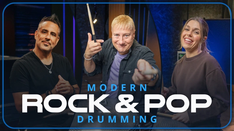 Play the grooves and sounds that define modern rock and pop.