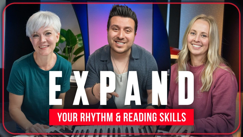 Get comfortable playing across the keyboard.